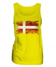 Denmark Distressed Flag Ladies Vest