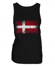 Denmark Distressed Flag Ladies Vest