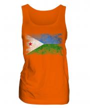 Djibouti Distressed Flag Ladies Vest