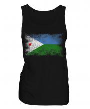 Djibouti Distressed Flag Ladies Vest