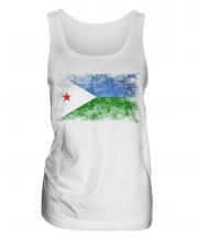 Djibouti Distressed Flag Ladies Vest