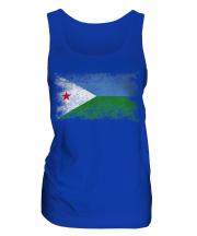 Djibouti Distressed Flag Ladies Vest