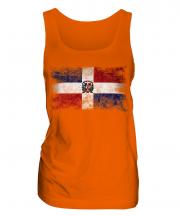 Dominican Republic Distressed Flag Ladies Vest