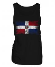 Dominican Republic Distressed Flag Ladies Vest
