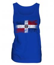 Dominican Republic Distressed Flag Ladies Vest