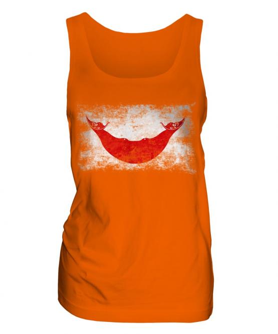 Easter Island Distressed Flag Ladies Vest