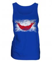 Easter Island Distressed Flag Ladies Vest