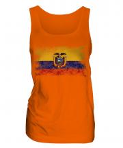Ecuador Distressed Flag Ladies Vest
