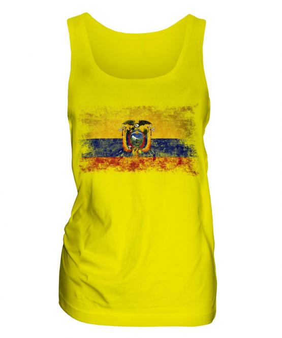 Ecuador Distressed Flag Ladies Vest