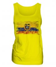 Ecuador Distressed Flag Ladies Vest