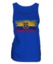 Ecuador Distressed Flag Ladies Vest