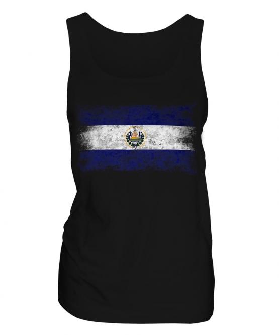 El Salvador Distressed Flag Ladies Vest