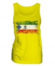Equatorial Guinea Distressed Flag Ladies Vest