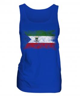 Equatorial Guinea Distressed Flag Ladies Vest