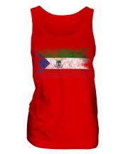 Equatorial Guinea Distressed Flag Ladies Vest
