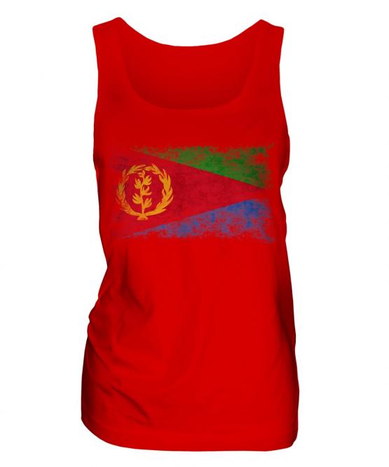 Eritrea Distressed Flag Ladies Vest
