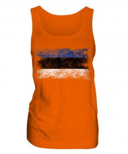 Estonia Distressed Flag Ladies Vest