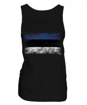 Estonia Distressed Flag Ladies Vest