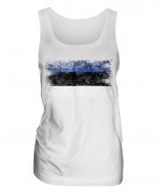 Estonia Distressed Flag Ladies Vest