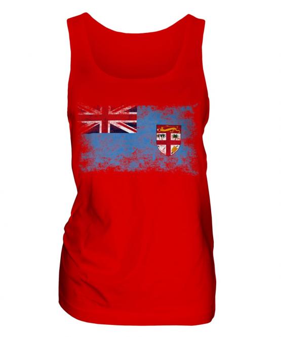 Fiji Distressed Flag Ladies Vest