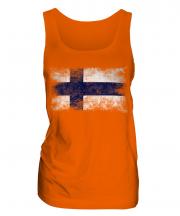Finland Distressed Flag Ladies Vest