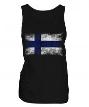 Finland Distressed Flag Ladies Vest