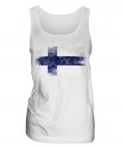 Finland Distressed Flag Ladies Vest