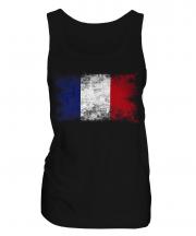France Distressed Flag Ladies Vest