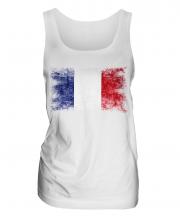 France Distressed Flag Ladies Vest