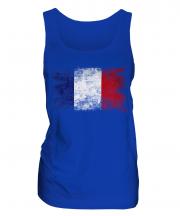 France Distressed Flag Ladies Vest