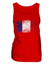 France Distressed Flag Ladies Vest