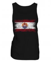 French Polynesia Distressed Flag Ladies Vest