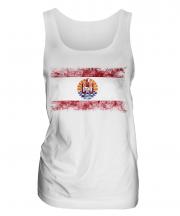 French Polynesia Distressed Flag Ladies Vest