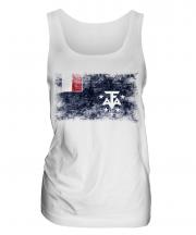 French Southern And Antarctic Lands Distressed Flag Ladies Vest