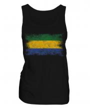 Gabon Distressed Flag Ladies Vest