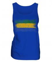 Gabon Distressed Flag Ladies Vest