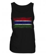 Gambia Distressed Flag Ladies Vest