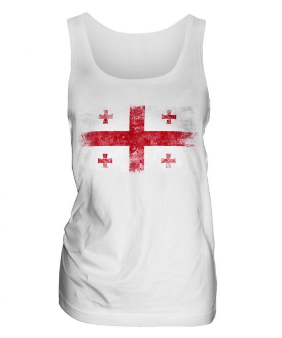Georgia Distressed Flag Ladies Vest