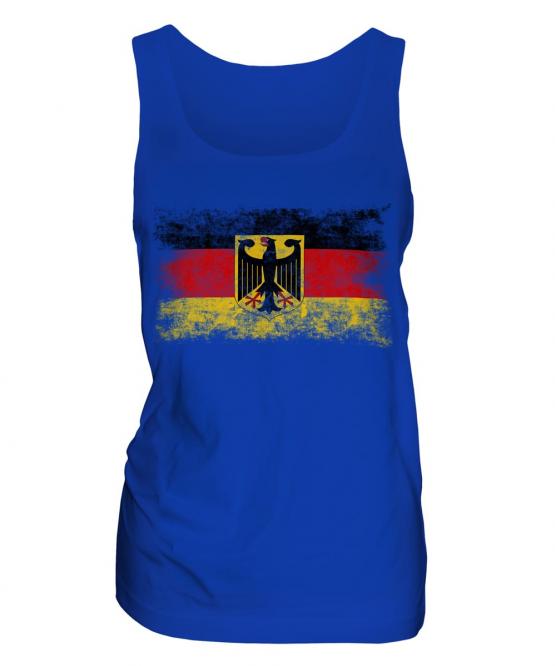 Germany State Distressed Flag Ladies Vest