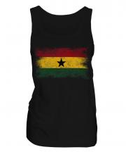 Ghana Distressed Flag Ladies Vest