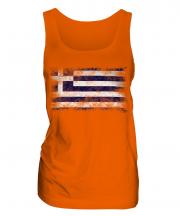 Greece Distressed Flag Ladies Vest