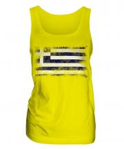 Greece Distressed Flag Ladies Vest