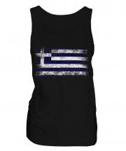 Greece Distressed Flag Ladies Vest