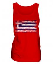 Greece Distressed Flag Ladies Vest
