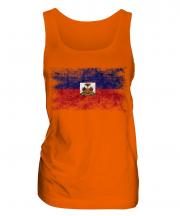 Haiti Distressed Flag Ladies Vest