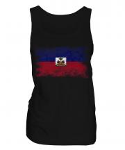 Haiti Distressed Flag Ladies Vest
