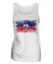 Haiti Distressed Flag Ladies Vest