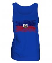 Haiti Distressed Flag Ladies Vest