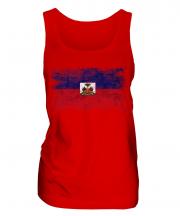 Haiti Distressed Flag Ladies Vest