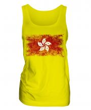 Hong Kong Distressed Flag Ladies Vest